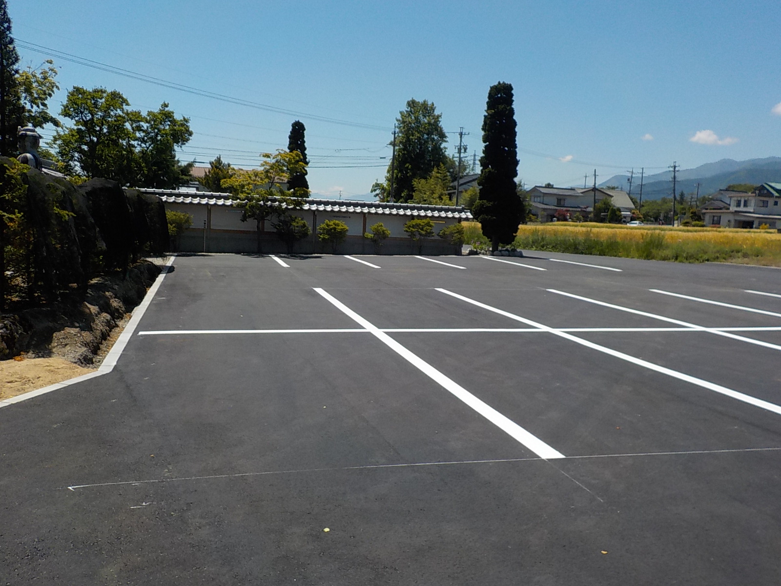 宗徳寺駐車場アスファルト舗装工事 土木工事 株式会社 小池 松本市
